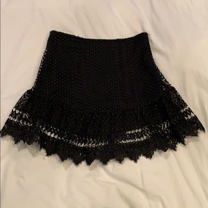 Karina Grimaldi Black Lace Skirt small
